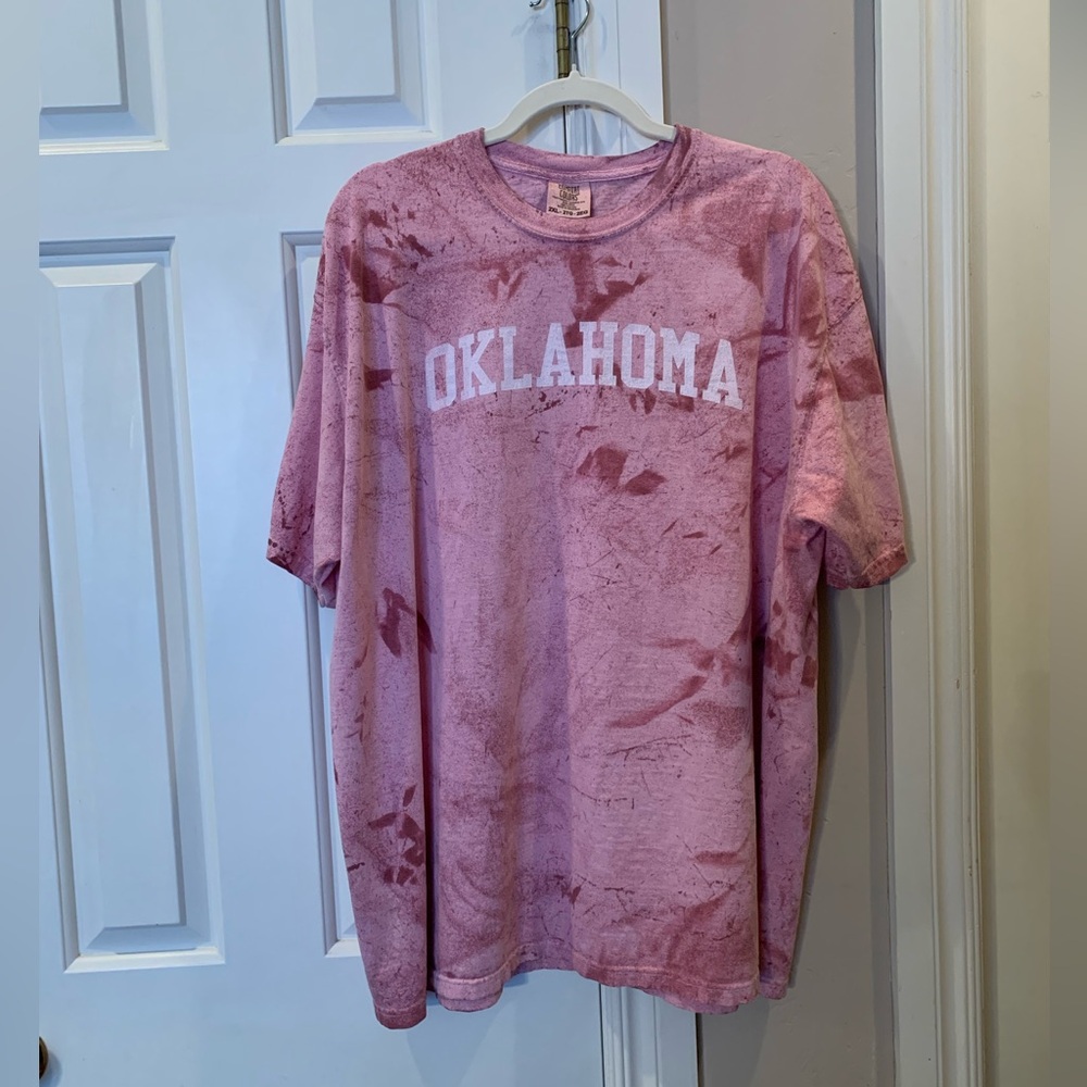 Oklahoma OU Pink Tie Dye T-shirt Size 2XL